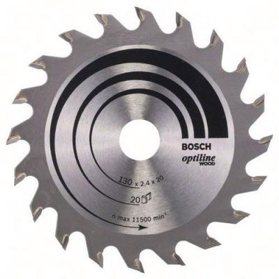 BOSCH Lame de scie circulaire Optiline Wood 130 x 20/16 x 2,4 mm, 20 1pc