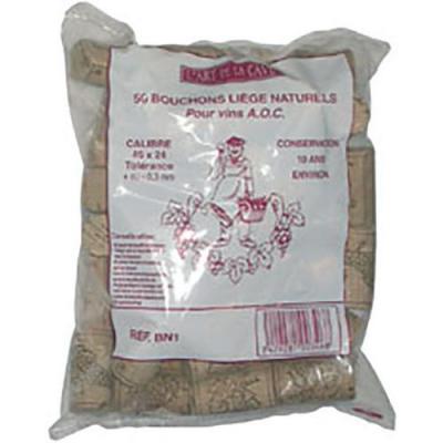 BOUCHONNERIE JOCONDIENNE  bouchon(50)liege naturel 45x24 *10ans*s