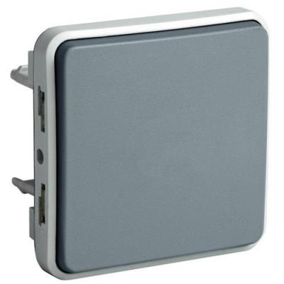 LEGRAND  069540 Poussoir &Eacute;tanche No Plexo Composable IP55, 10A, Gris
