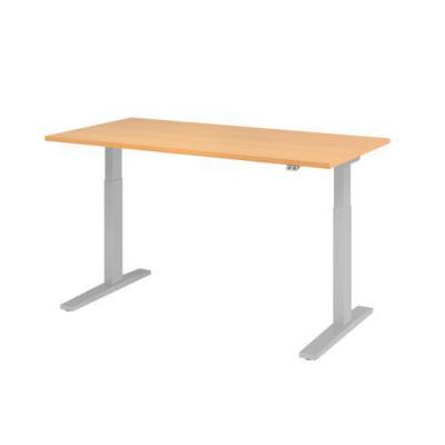 HAMMERBACHER Bureau &Eacute;lectrique S&eacute;rie Xmka 160cm H&ecirc;tre/alu