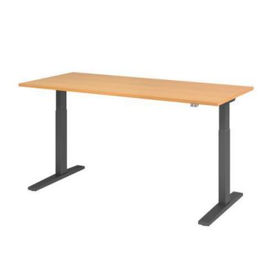 HAMMERBACHER Bureau &Eacute;lectrique S&eacute;rie Xmka 180cm H&ecirc;tre/anthra