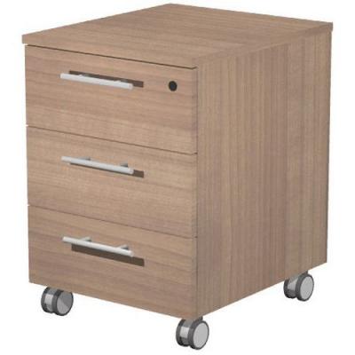 Caisson mobile Flore - L.42 x P.52 x H.61 - 3 tiroirs - Noyer