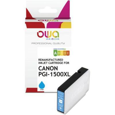 OWA Canon Pgi-1500xl Encre Remanufactur&eacute;e Haute Capacit&eacute; Cyan