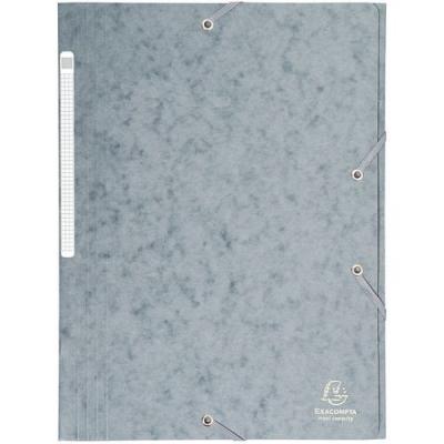EXACOMPTA Chemise Maxi Capacity Carte Lustr&eacute;e 425gm&sup2; A4 Gris