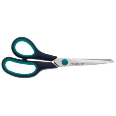 WESTCOTT   ciseaux easy grip, longueur: 210 mm, bleu/noir noir