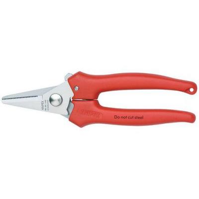 KNIPEX Ciseaux Universels Coupe-tout 140mm Droits - Poign&eacute;es Pvc - Acier Inox