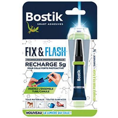 BOSTIK Colle m&eacute;thoxy&eacute;thyl cyanoacrylate FIX & FLASH  - Poids 5 g