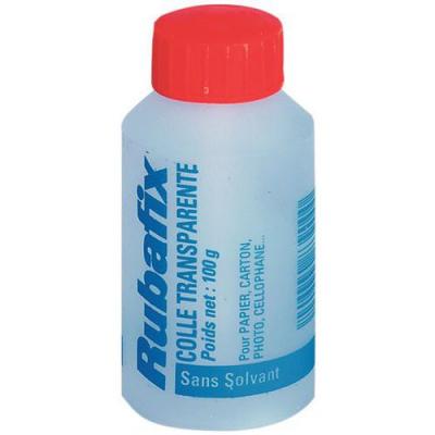 RUBAFIX Flacon de colle transparente  100g avec pinceau incorpor&eacute;