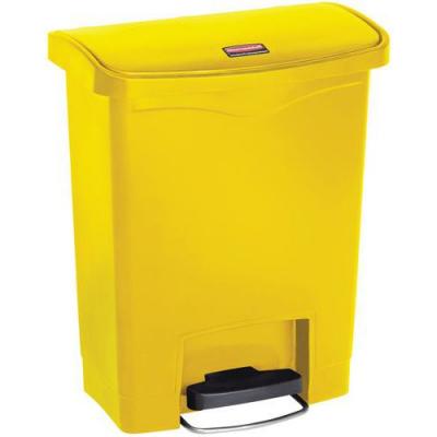  Poubelle &agrave; p&eacute;dale frontale large jaune 30L Slim Jim Step-On - - CW581