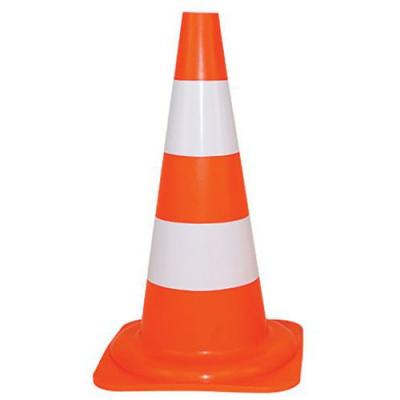 NOVAP C&ocirc;ne de chantier PEBD H50 orange avec bandes fluo -  - 3225341