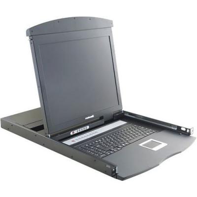 DEXLAN  console LCD 19' Dual-Rail KVM CAT5 VGA/USB +8 Modules