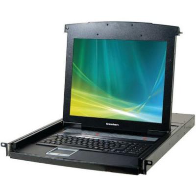 DEXLAN Console Lcd Kvm Cat5 4 Ports Et Dongles Vga/usb 30m 