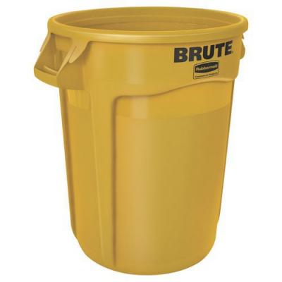RUBBERMAID Poubelle universelle &reg;, plastique, ronde, 121 litres, jaune