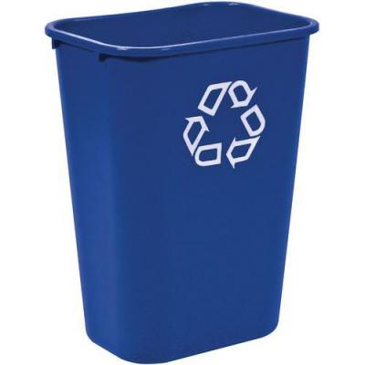 RUBBERMAID  Corbeille &agrave; papier 26,6 litres Rectangulaire PE Bleu