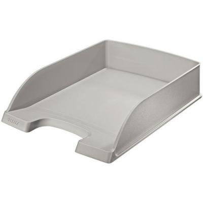 LEITZ Corbeille &Agrave; Courrier Plus Opaque En Polystyr&egrave;ne Gris