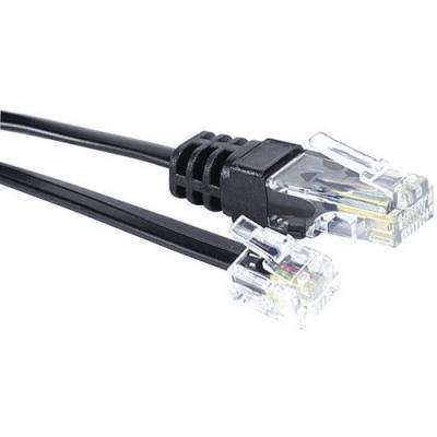 MCAD Cordon t&eacute;l&eacute;phonique RJ11 / RJ45 noir - 10 m