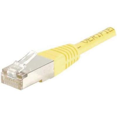 MANUTAN Cordon RJ45 patch F/UTP CAT 5e Jaune - 1,00 m