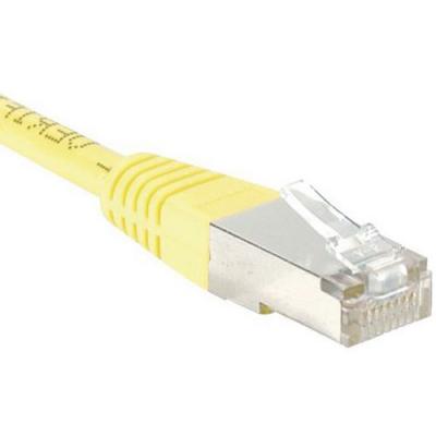 DEXLAN Cordon RJ45 cat&eacute;gorie 5e F/UTP jaune - 0,3 m