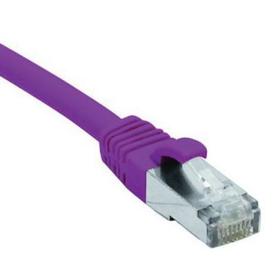 Cordon RJ45 cat&eacute;gorie 6 F/UTP LSOH snagless violet - 15 m