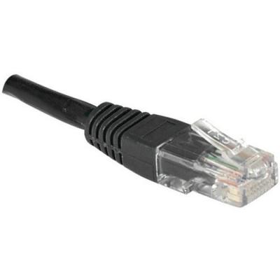 MANUTAN Cordon patch RJ45 U/UTP cat 6 noir - 0,5 m