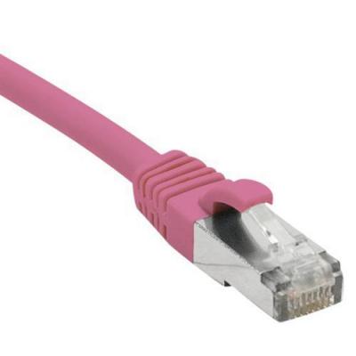 DEXLAN Cordon RJ45 cat&eacute;gorie 6A F/UTP LSOH snagless rose - 0,15 m