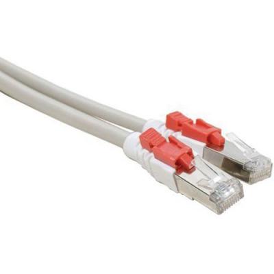 HYPERTEC Cordon RJ45 cat&eacute;gorie 6A S/FTP &agrave; verrouillage gris - 3 m