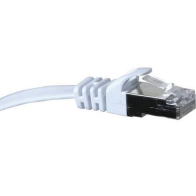 MCAD Cordon RJ45 plat cat&eacute;gorie 6 U/FTP snagless blanc - 7,5 m