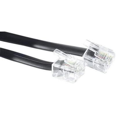 DEXLAN Cordon t&eacute;l&eacute;phonique RJ11 / RJ11 noir - 10 m