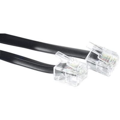 DEXLAN Cordon t&eacute;l&eacute;phonique RJ11 / RJ11 noir - 5 m