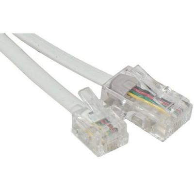 CONNECT Cordon t&eacute;l&eacute;phonique RJ11 vers RJ45 Blanc - 2.00M