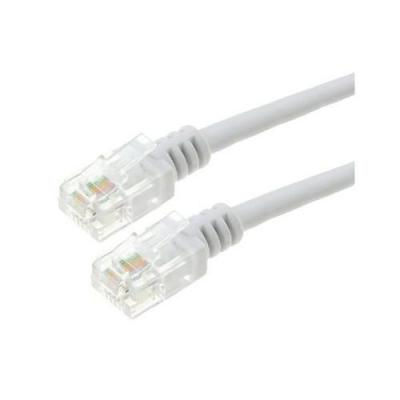 DEXLAN Cordon Torsad&eacute; Blanc 5m C&acirc;ble Adsl 2+ Avec Connecteur Rj11