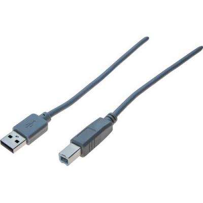 HYPERTEC Cordon USB 2.0 A / B gris - 5,0 m