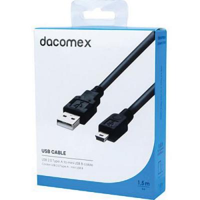 DACOMEX  Cordon USB 2.0 Type-A - mini USB B noir - 1,5 m