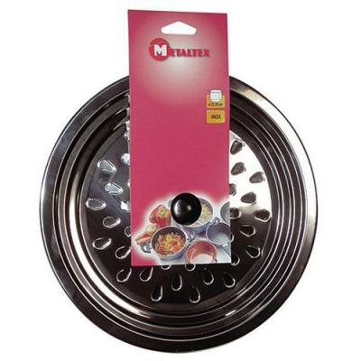 METALTEX Couvercle anti-gras en inox - d: 22 cm &agrave; d: 26 cm - 
