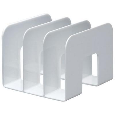 DURABLE  Porte-revues TREND, plastique,3 compartiments, blanc