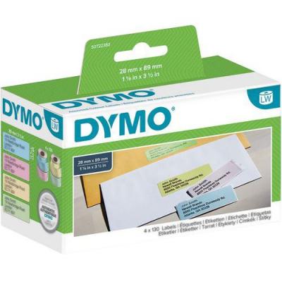 DYMO  etiquettes adresse couleur 28x89mm 4x 130 99011 nc