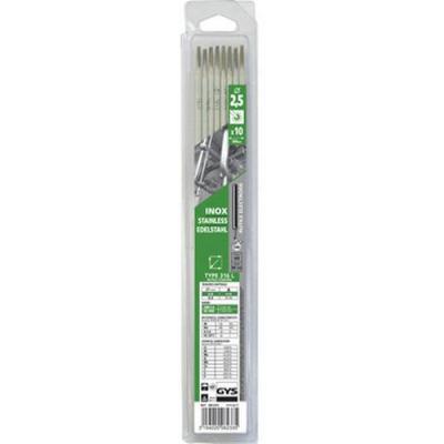 GYS Lot de 10 &eacute;lectrodes inox diam&egrave;tre 2.5mm  082335