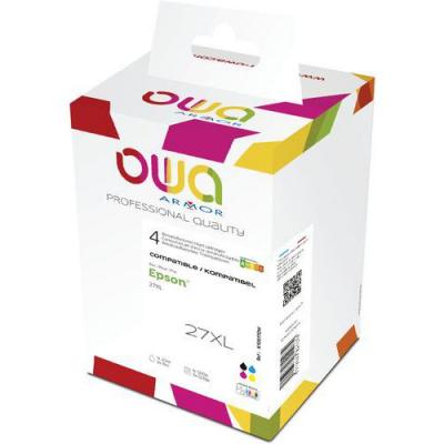 OWA  Cartouche d'encre compatible EPSON 27XL - K10517OW - Pack de 4 (Noir, Cyan, Magenta, Jaune)