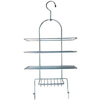 MSV Etag&egrave;re de douche &agrave; suspendre chrom&eacute;e - 25x53x11 cm