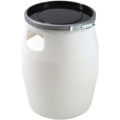 GILAC  F&Ucirc;T 30 litres Blanc, GENOUILL&Egrave;RE Metal et Couvercle Noir