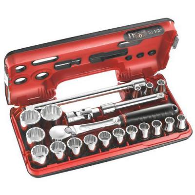 FACOM  1 Coffret Dbox Douilles 1/2" 12 Pans M&eacute;triques - Sl.dbox112 