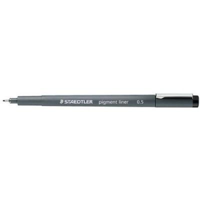 STAEDTLER  - Pigment Liner 308 - Feutre Pointe Calibr&eacute;e 0.6 mm Noir