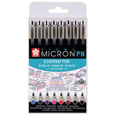 MANUTAN SAKURA Feutre fineliner Pigma Micron PN, kit de 8