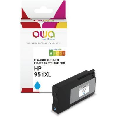 OWA Hp 951xl Cartouche D'encre Remanufactur&eacute;e Haute Capacit&eacute; Cyan