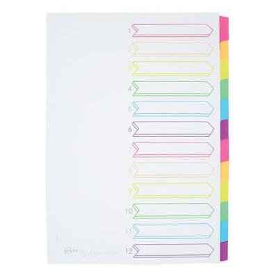 AVERY Intercalaires num&eacute;riques en carton Mylar - A4+ - 12 positions
