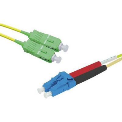  Jarreti&egrave;re optique duplex monomode OS2 9/125 SC-APC/LC-UPC jaune - 5 m