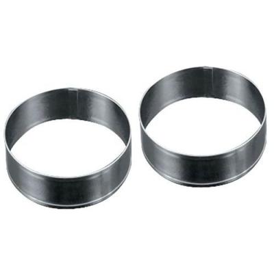 METALTEX  Lot de 2 cercles &agrave; p&acirc;tisserie en inox - &Oslash; 8,5 cm