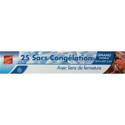  PUBLI EMBAL Lot de 25 sacs de cong&eacute;lation Grand Mod&egrave;le - 30 x 45 cm