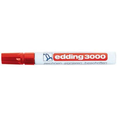 Marqueur Permanent Edding 3300 Rechargeable - Pointe Biseautée 1-5 Mm - Encre Peu Odeur - Étanche - Rouge/Violet