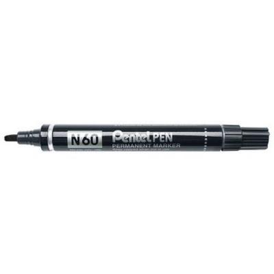 PENTEL Marqueur permanent  N60 - Pointe biseaut&eacute;e 3,9 - 5,7 mm - Noir